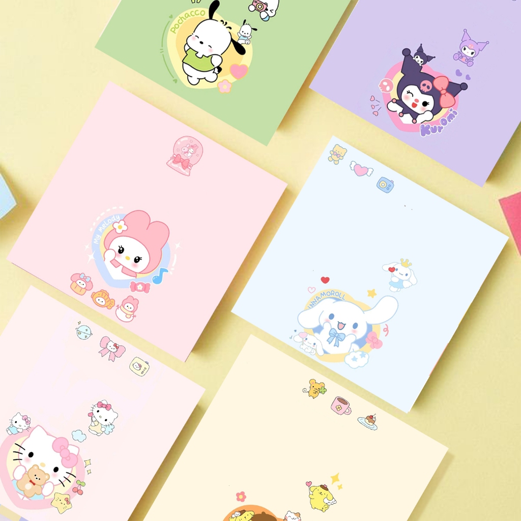 

STICKY NOTES CINNAMOROLL KUROMI MELODY HELLO KITTY POCCHACO POMPOMPURIN