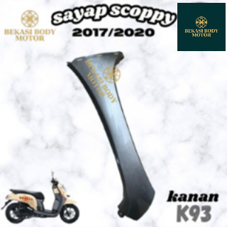sayap tebeng kap depan Scoopy esp new k93 ring 12 2017 2018 2019 kanan depan silver non original