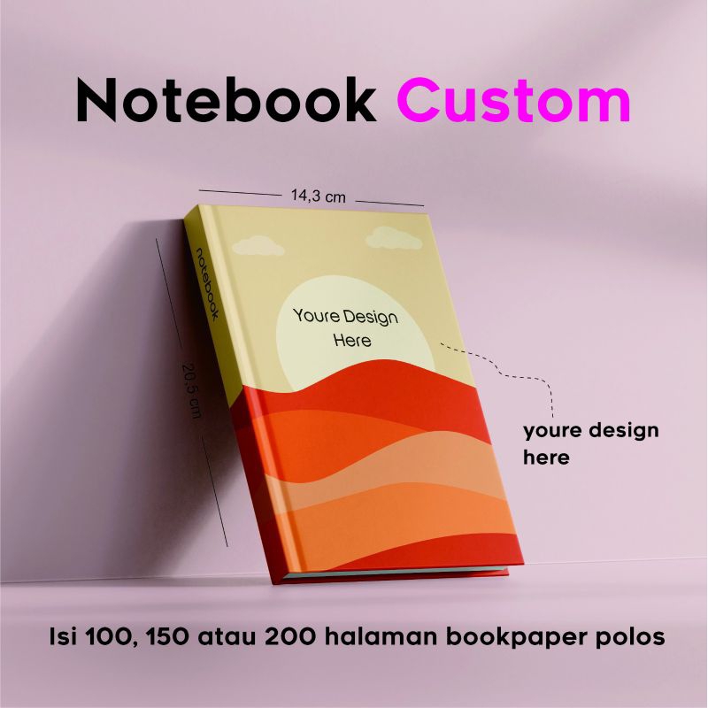 

Notebook Custom Isi 100,150 atau 200 paper book 72gr