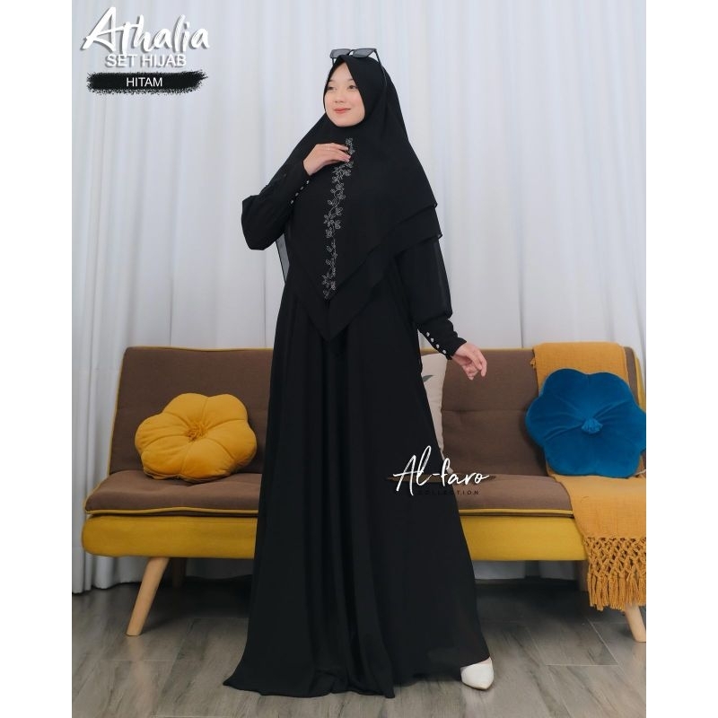 SET GAMIS ATHALIA SYARI BY ALFARO DRESS CERUTY MUSLIMAH MODERN