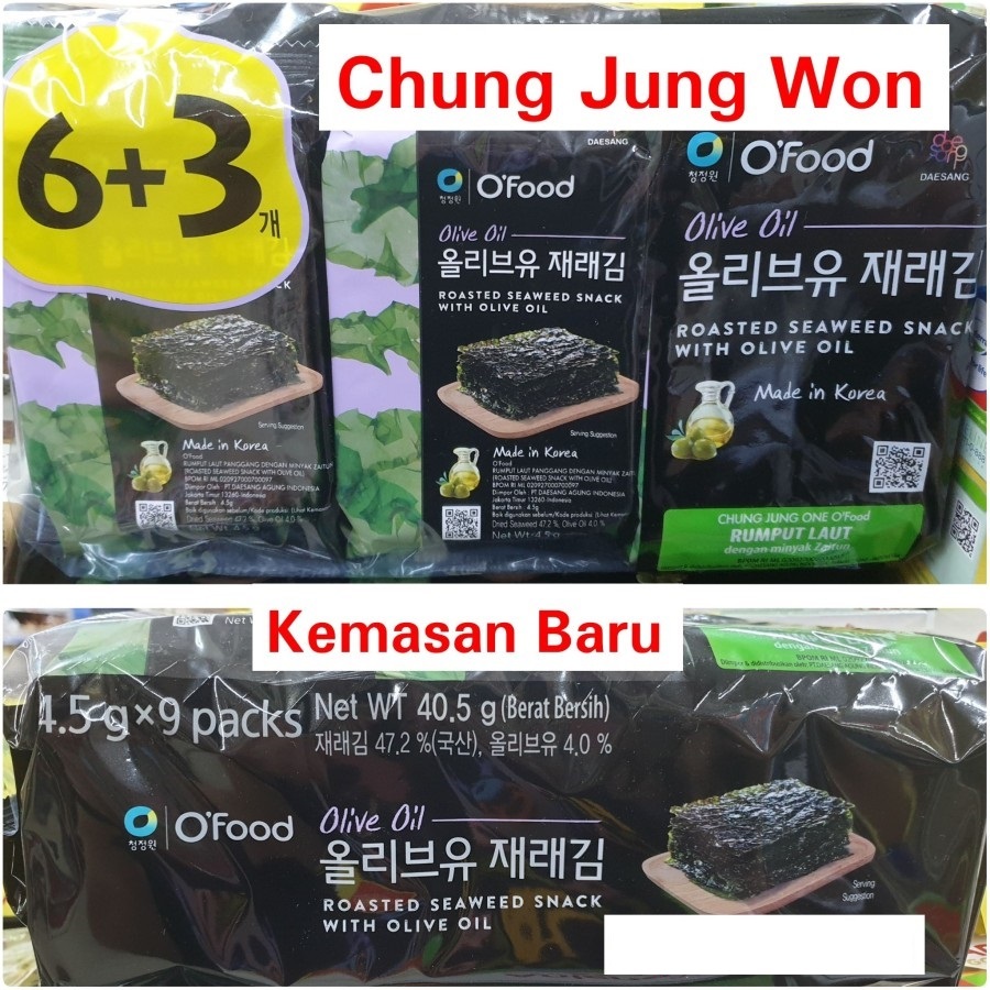 

CHUNG JUNG WON RUMPUT LAUT NORI 9PACKX4.5GR (ROASTED SEAWEED LAVER)