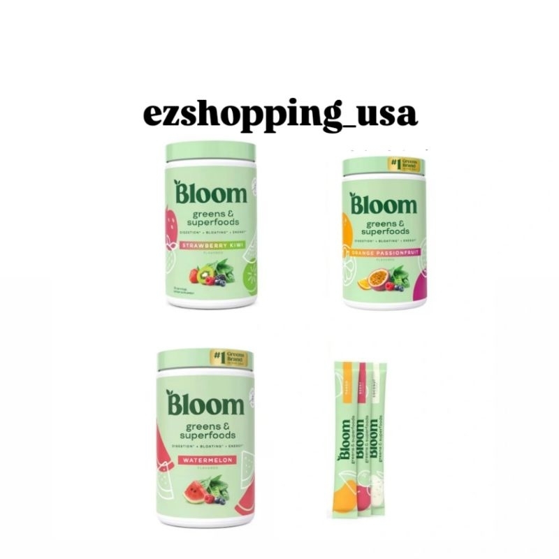 

bloom nutrition greens and superfoods powder juice smoothies tersedia 2 size