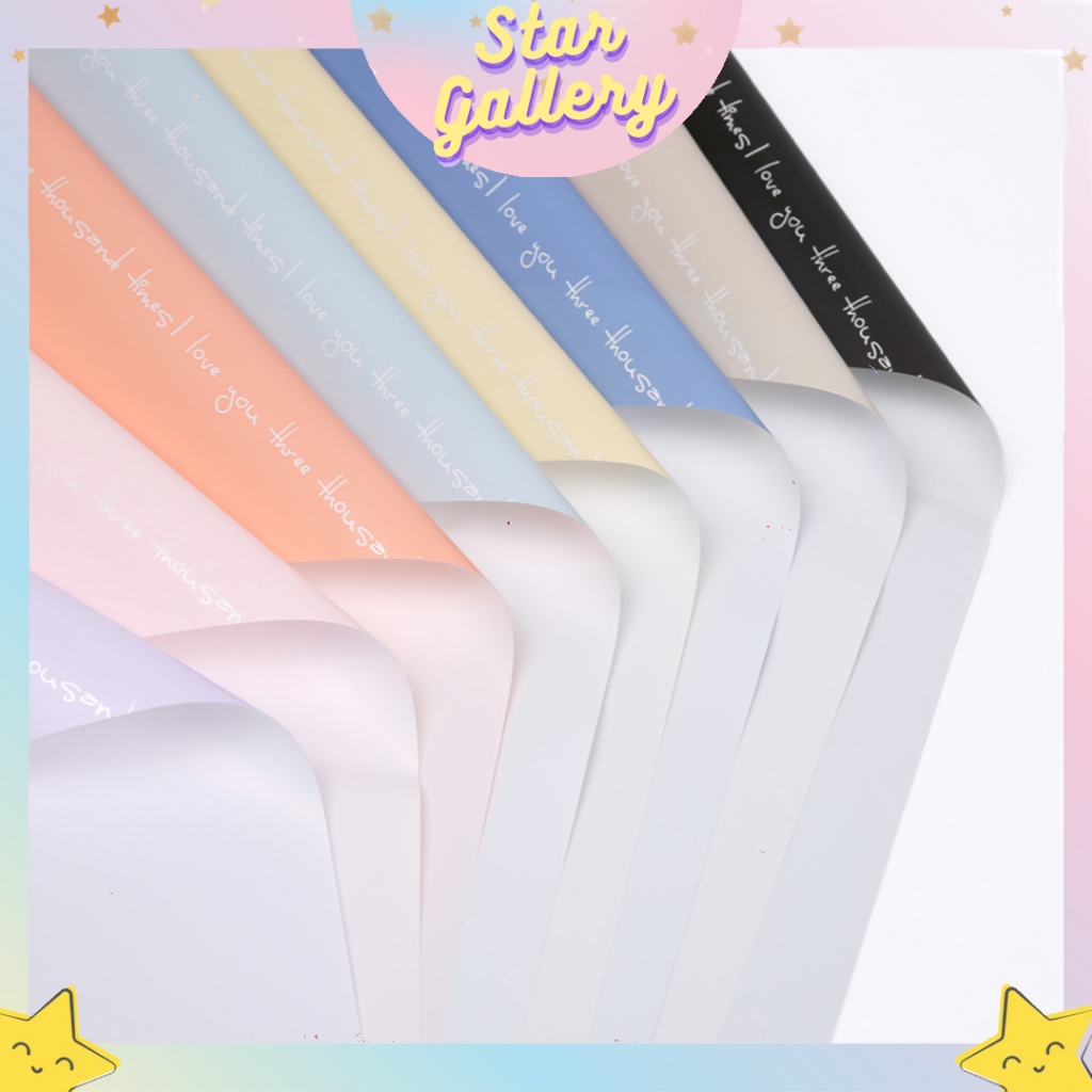 

(20 LEMBAR) Kertas Buket Bunga Glossy Pastel Flower Wrapping Paper Cellophane KB6004