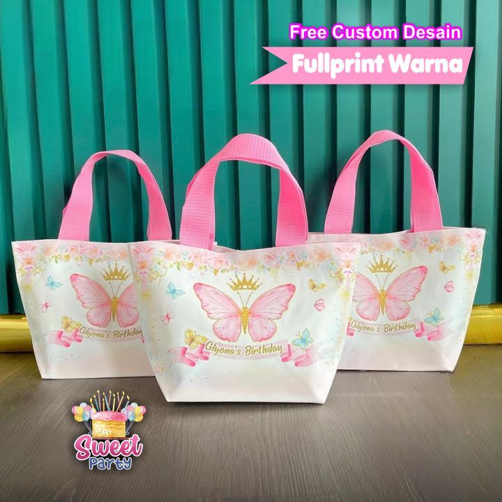 

TRAVA Bag / Goodie Bag CUSTOM Desain Spesial Full Print Premium / Kado Tas Ulang Tahun Anak