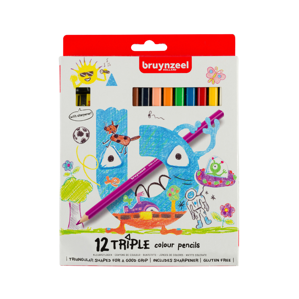 

Bruynzeel Triple Colour Pencil Set | 12 colours
