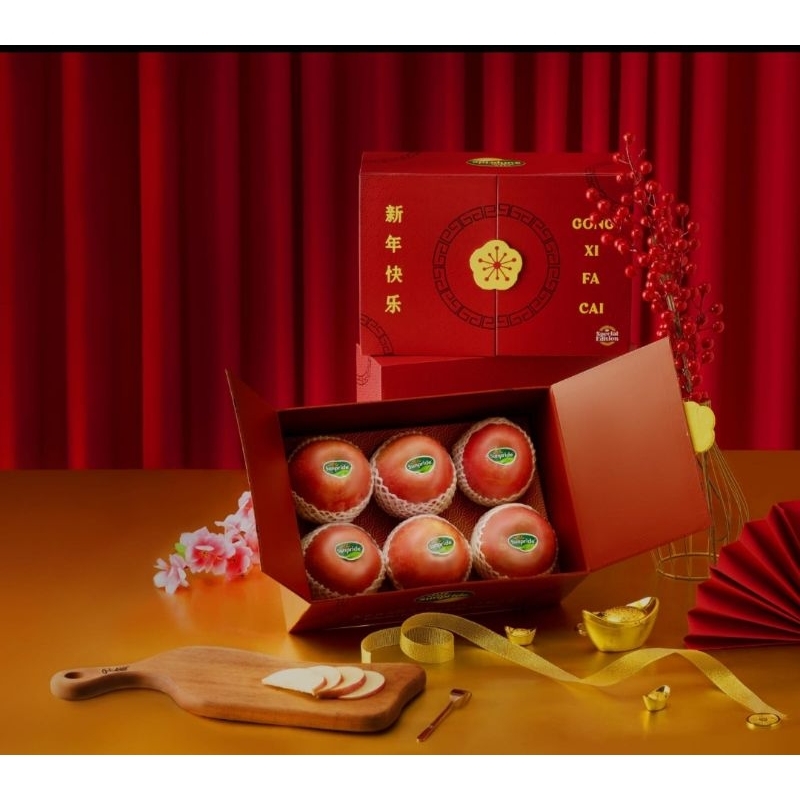 

Apel Fuji Sunpride Giftpack isi 6 Hampers imlek buah imlek