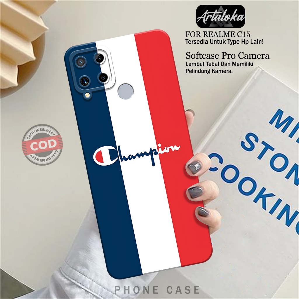 Softcase Hp Realme C15 Fashion Case Branded Case Realme C15 Silikon TPU Pro Camera Casing Realme C15