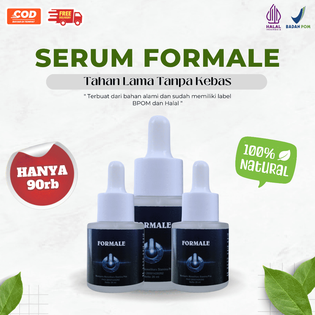 Formale Obat Kuat Pria Serum Oles Herbal Anti Kebas Tahan Lama Penambah Durasi Stamina BPOM HALAL 20