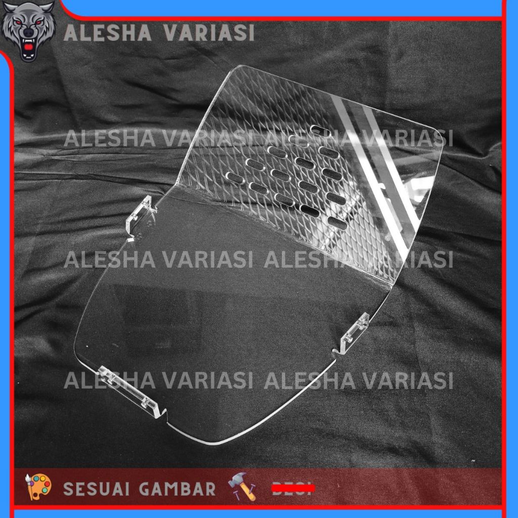 DOWNDRAFT PCX 150 TUTUP SKAT BAGASI TEBAL 5 MILI SEKAT BAGASI PEMISAH BOX BAGASI TRANSPARAN AKRILIK 