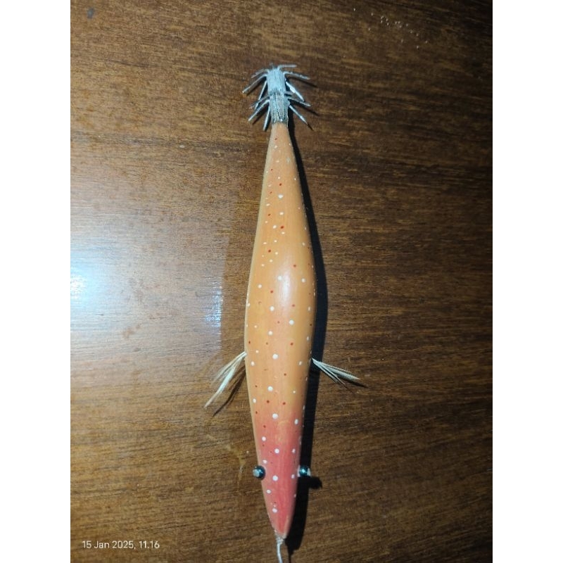 Umpan Pancing Cumi-Cumi Dari Kayu Asli Joss