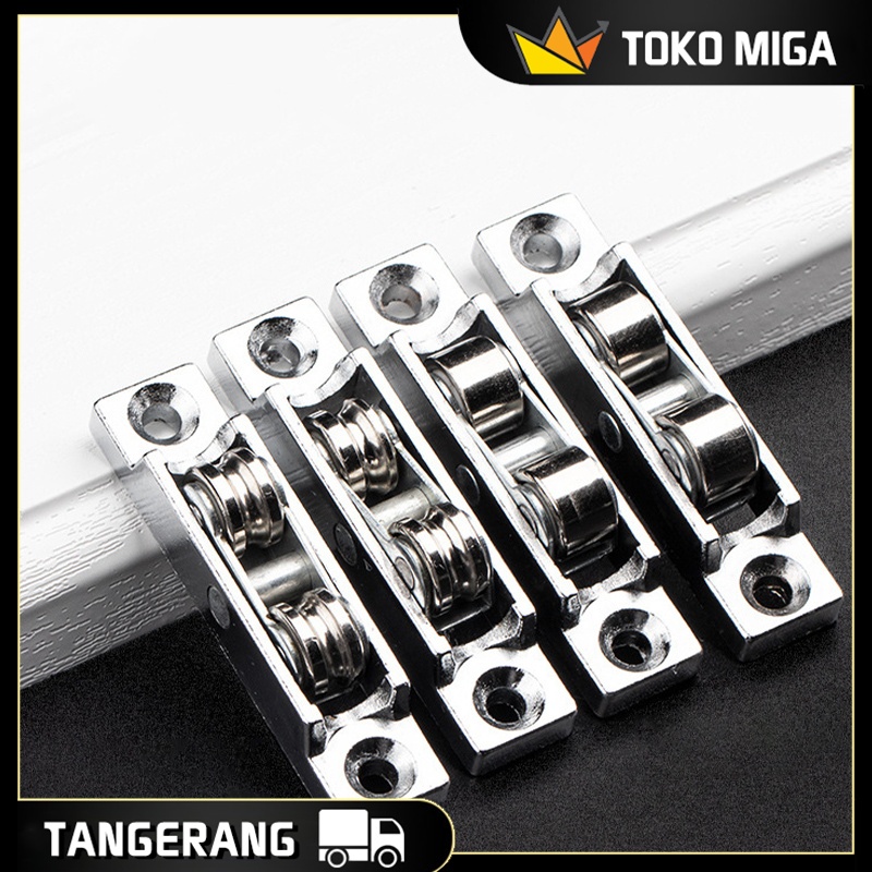 Sliding Roller Pintu / Jendela Geser Zinc Alloy Roda Sleding Pintu Lemari Anti Karat