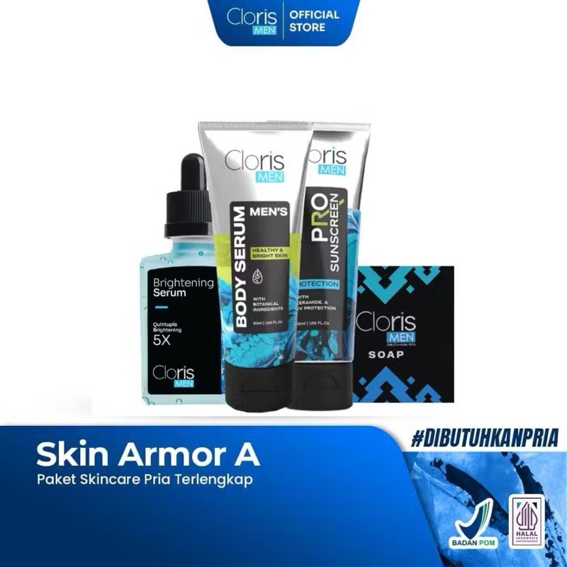 CLORISMEN PAKET SKIN ARMOR A PAKET PERAWATAN KHUSUS PRIA