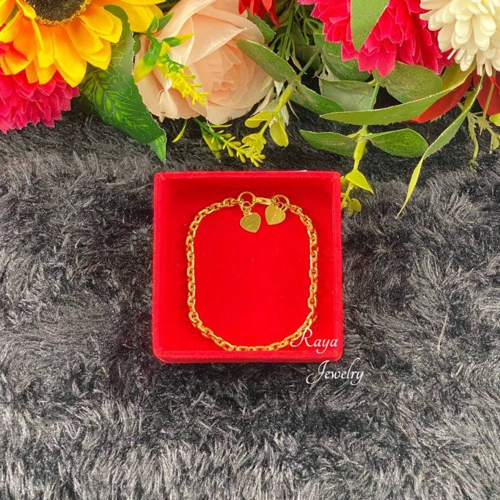 Gelang Rantai Koin 91 Viral Lapis Emas Asli 24k Anti Karat