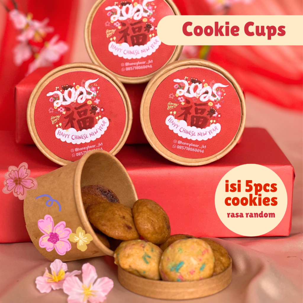 

COOKIE CUPS IMLEK STIKER HONEYBEAR | CNY Kado Gift Hampers