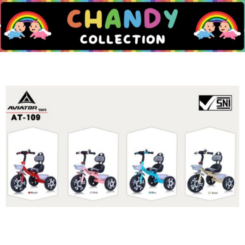 SEPEDA ANAK RODA TIGA AVIATOR AT 109 (Jok Kulit)