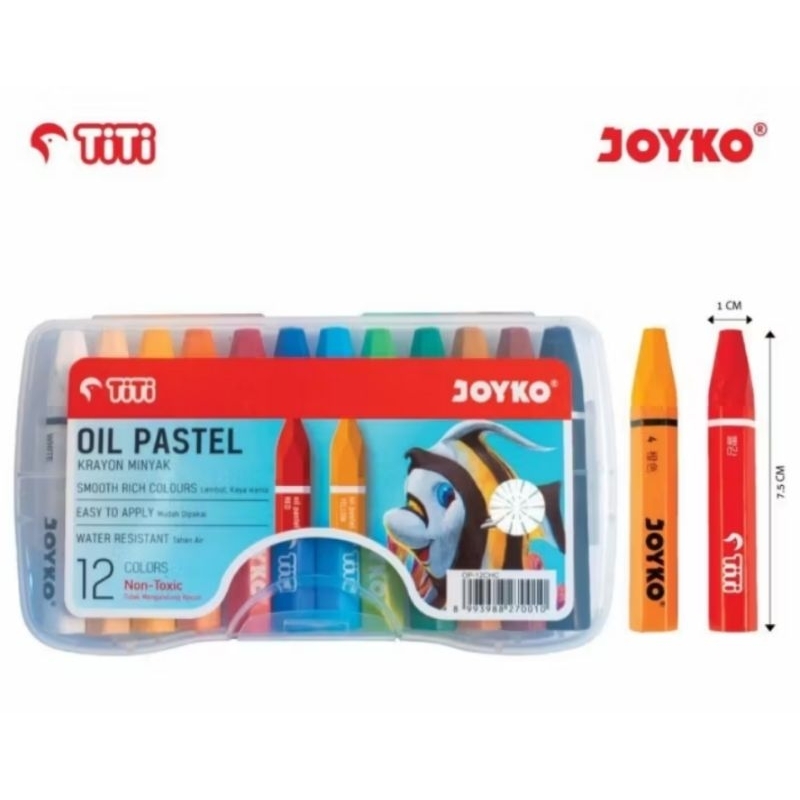 

crayon JOYKO OIL PASTEL kanvas 12warna