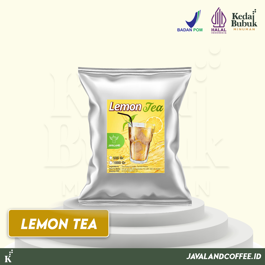 

Javaland Bubuk Minuman Rasa LEMON TEA / Teh Lemon 1Kg - Regular Plain | Es Teh | Powder Drink