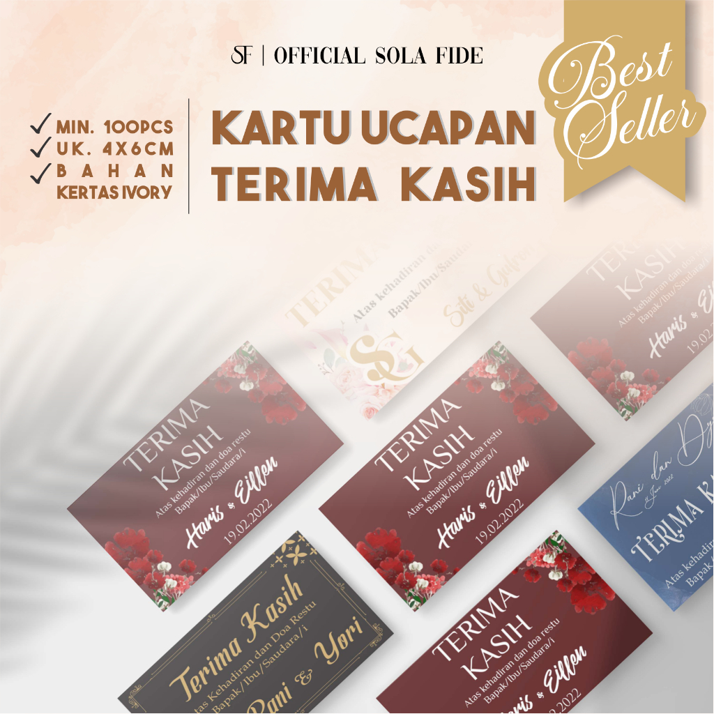 

Thank You Card / Kartu Hampers / Kartu Souvenir / Thankyou card / Kartu Terima Kasih