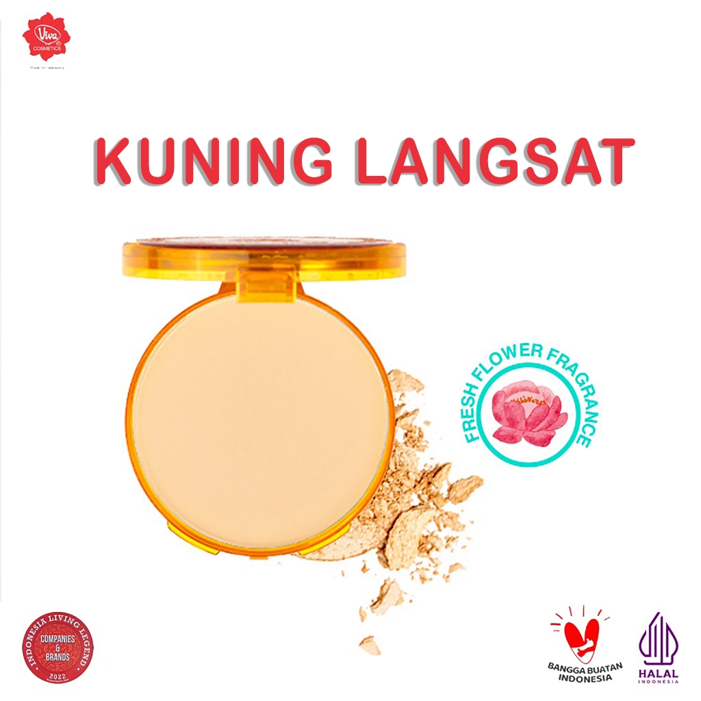 Viva Compact Powder Kuning Langsat - Bedak Padat Mengontrol Minyak