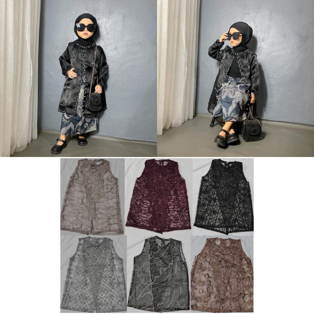 Outer Anak Brukat Organza Premium Pakaian Outer Couple Ibu dan Anak Kondangan Pesta Wisuda Bridesmai