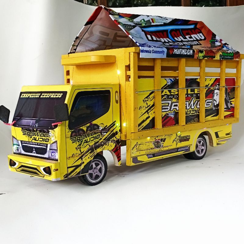 TRUK OLENG KAYU JUMBO BREWOG KUNING FULL VARIASI