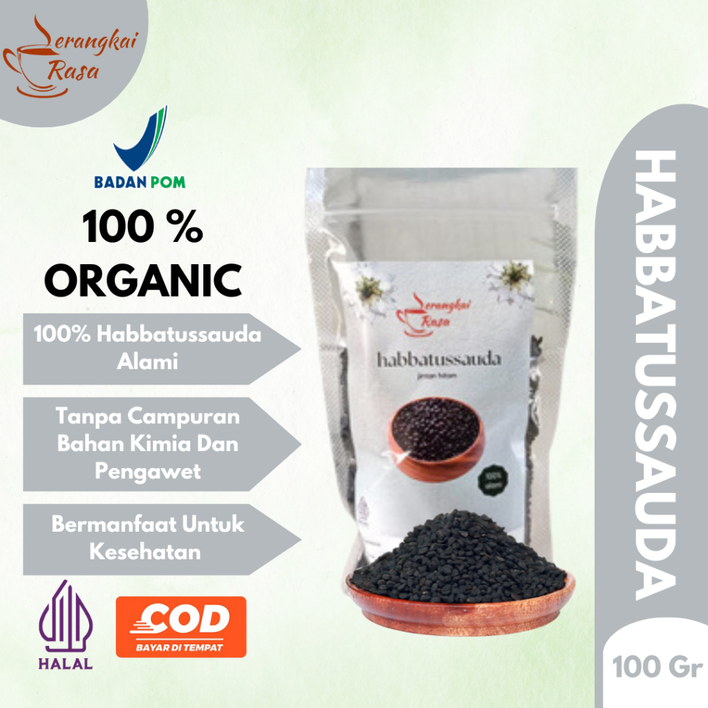 

Nafariz724 Jintan Hitam Habbatussauda Murni Premium 100% Biji Habbatussauda 100 Gram