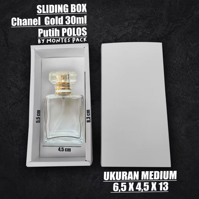 

Sliding Box Botol golld chann el 30ml / SLIDE BOX chhanell Golld 30ml / Polosan