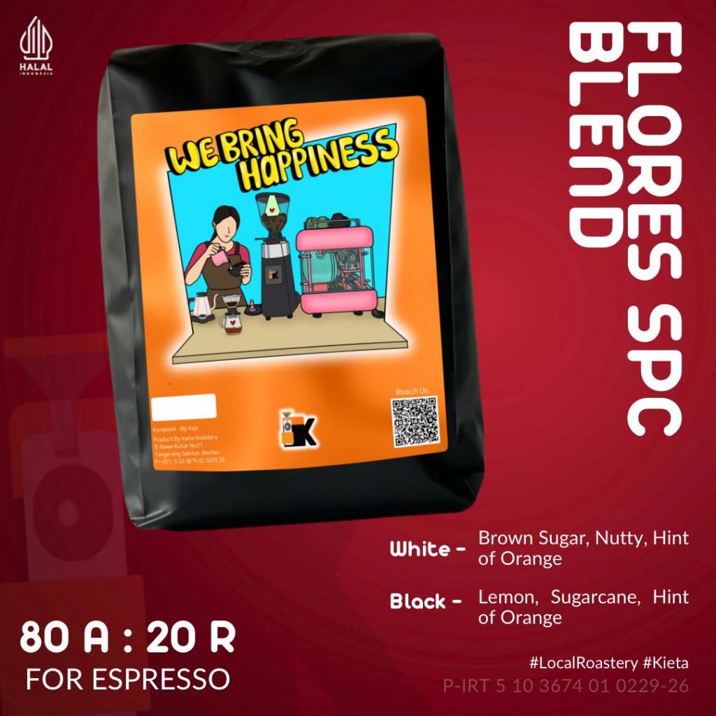 

Kieta Roastery - Biji Kopi Flores Special Blend Espresso 80% Arabika 200g-1kg / Bubuk Arabica Roasted Coffee Bean House Blend