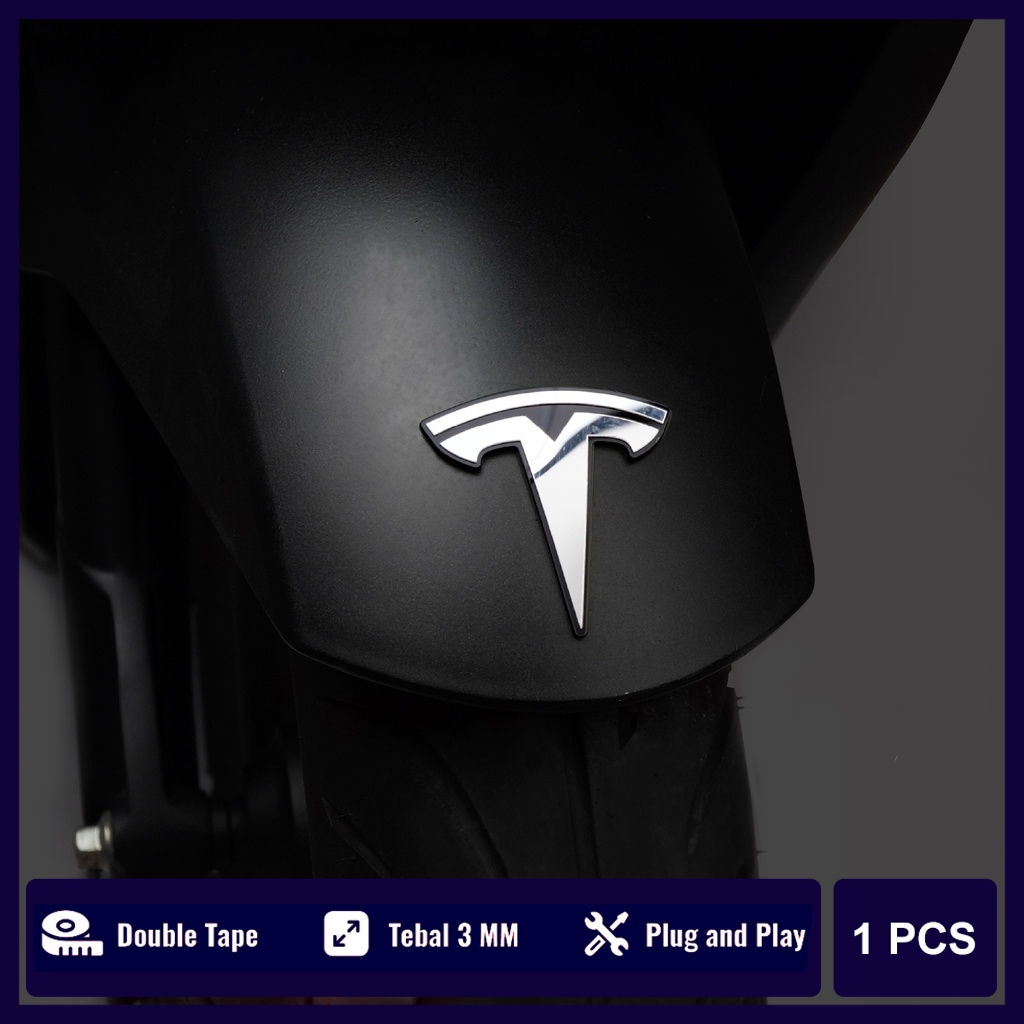 EMBLEM MOBIL TESLA LOGO TESLA BUKAN STIKER TESLA ATAU STICKER TESLA
