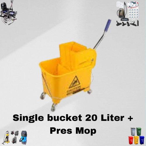 Single bucket 20 Liter + Pres Mop