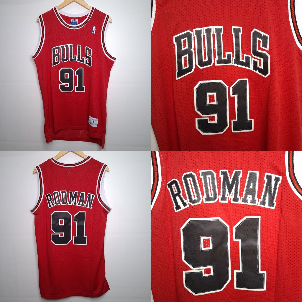 JERSEY NBA CHICAGO BULLS #91 RODMAN MERAH