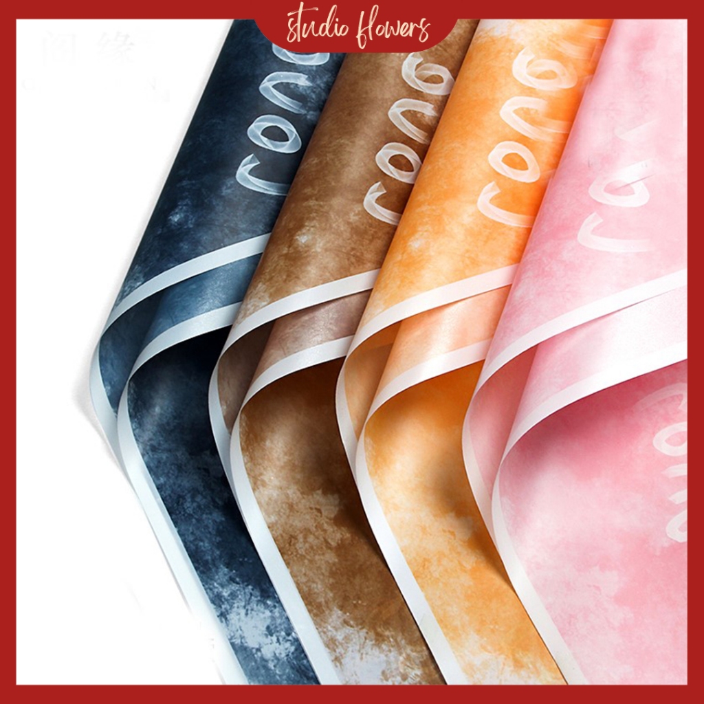 

Flower Wrapping Motif Brushed Bunga Kertas Buket Bunga Flower Paper Cellophane KB6021