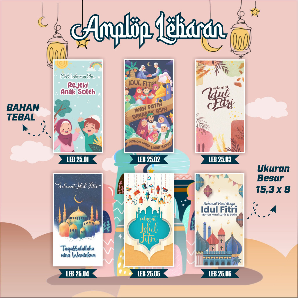 

Amplop Lebaran atau Angpau Lebaran Terbaru isi 20pcs