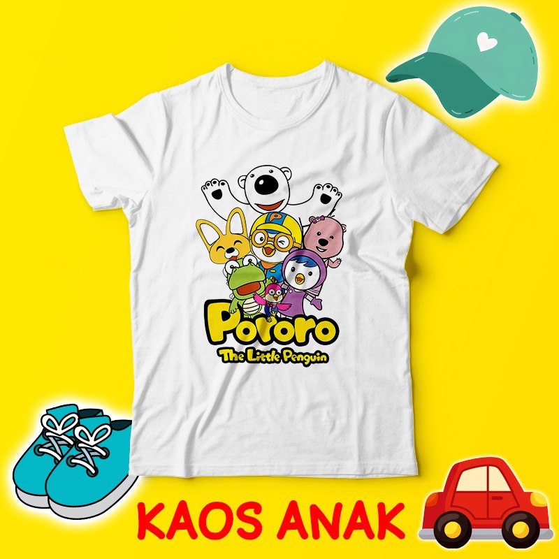 Jual Kaos Pororo Anak 1 Tahun - 10 Tahun -  Jual Kaos Pororo - Kaos Pororo Terbaru