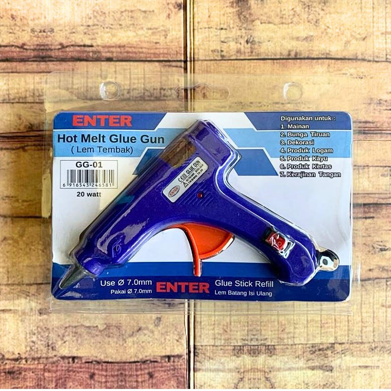 

Alat Lem Tembak Glue Gun 20 Watt + On Off - Hot Melt Glue Gun Mini - Alat Lem Lilin