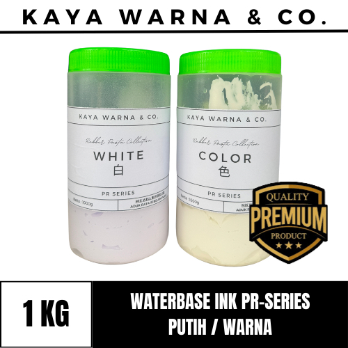 

Tinta Sablon Waterbase Ink PUTIH/WARNA PR-Series KAYA WARNA & CO. (1kg)