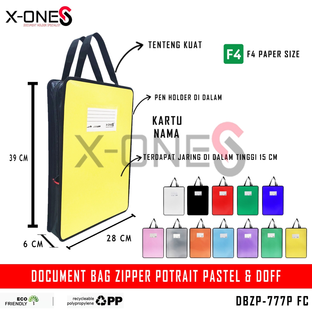 

X-ONE DOCUMENT BAG ZIPPER POPULAR PASTEL DOFF FC POTRAIT FOLIO BRIEF CASE TENTENG / DBZP-777P FC