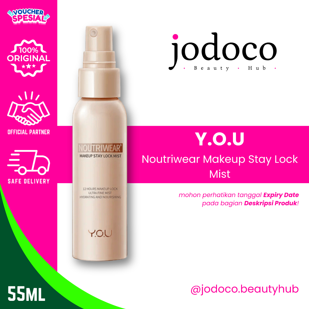 Y.O.U YOU NoutriWear+ Makeup Stay Lock Mist Setting Spray 55ml Oil Control Hydrating & Nourishing Ta