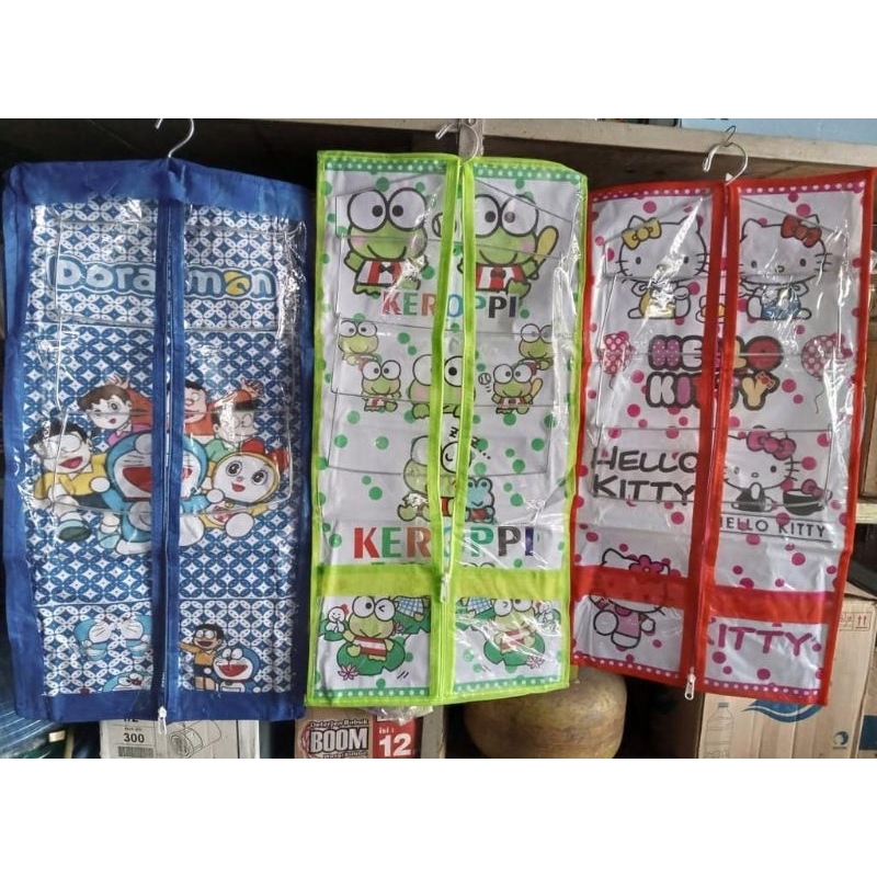 GANTUNGAN JILBAB BAHAN PLASTIK KARAKTER | RAK JILBAB SUSUN SERBAGUNA