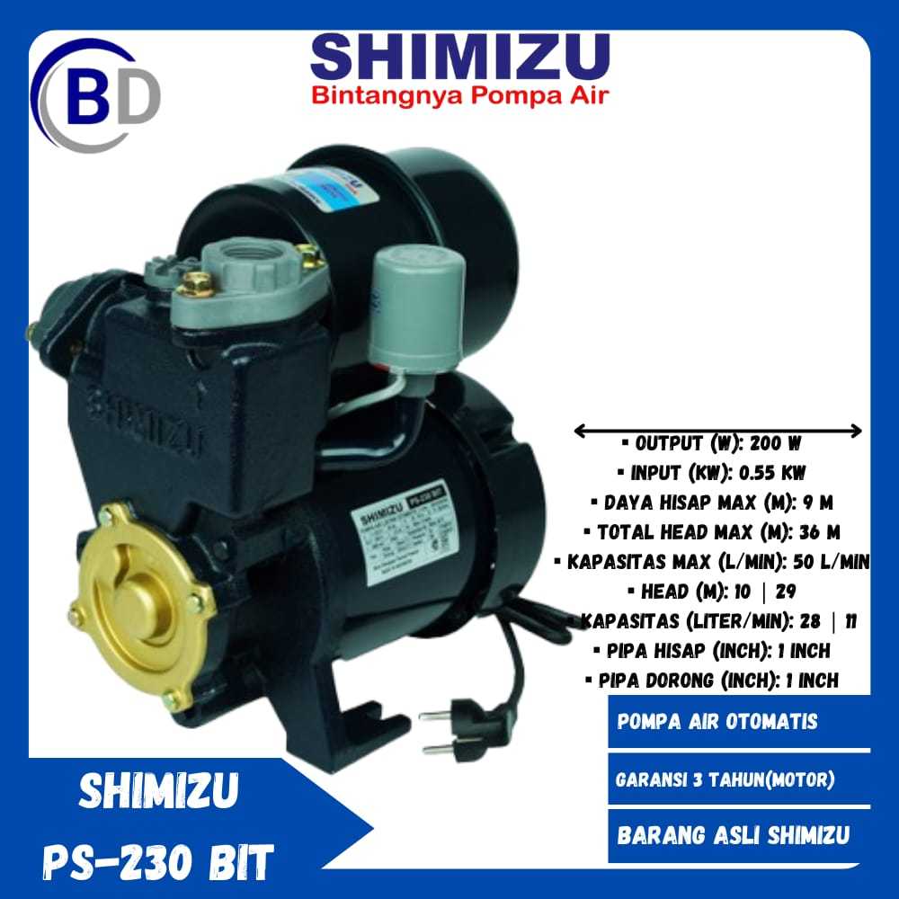 SHIMIZU PS230BIT Pompa Air 200 Watt