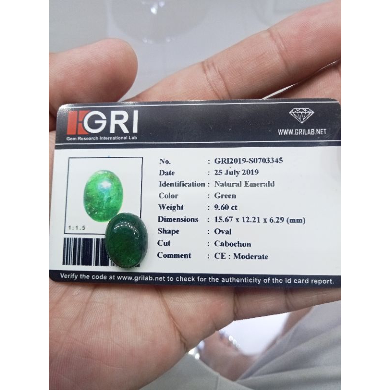 natural emerald bery sudah dengan memo gri