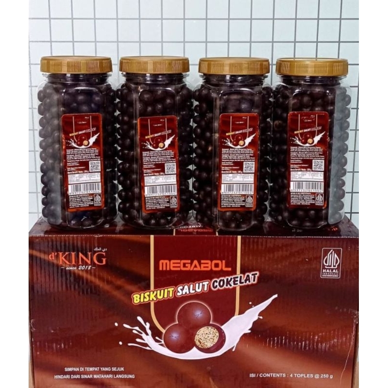 

d'king megabol biskuit coklat 4 toples x 250g