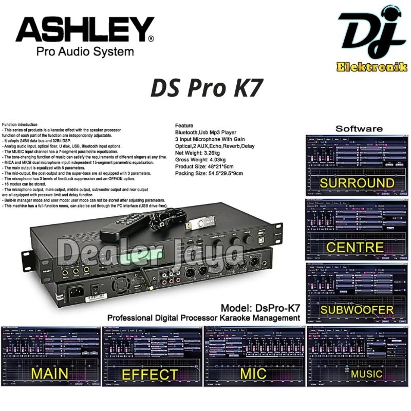Management Ashley DSPRO K7 / DS PRO K 7 - Digital Processor Karoke