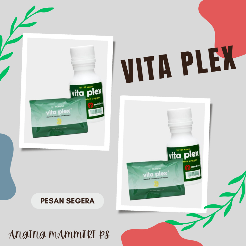 VITA PLEX 50 KAPLET & 100 KAPLET (Vitamin B kompleks untuk unggas)