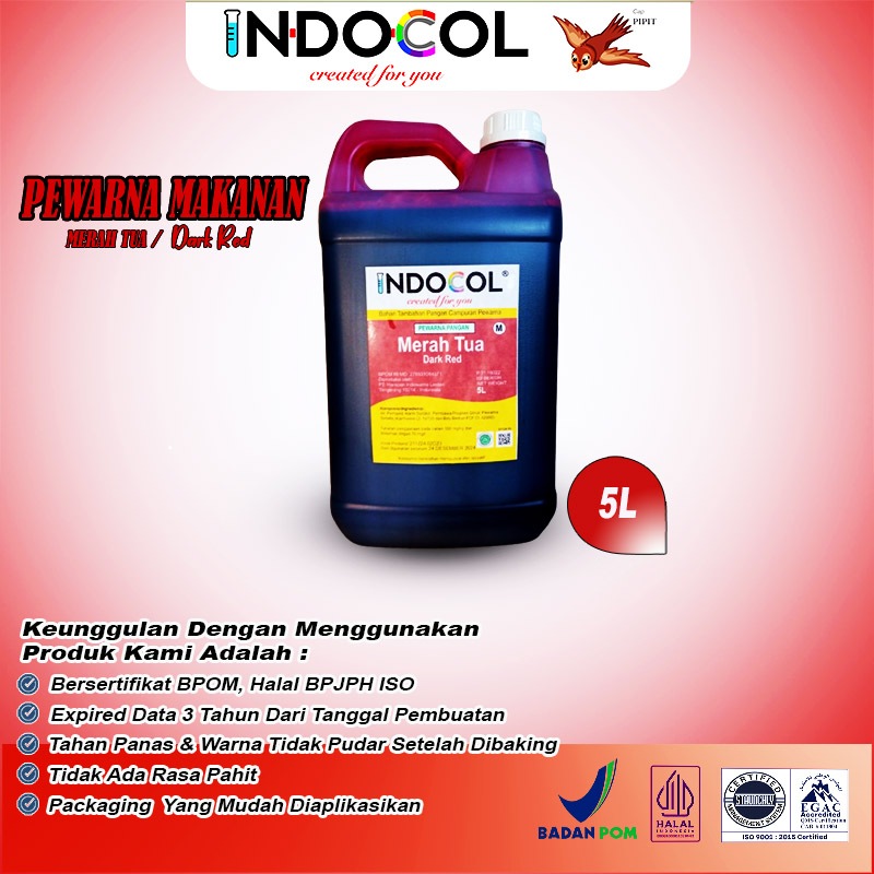 

INDOCOL PEWARNA CAIR MERAH TUA (5 LITER)