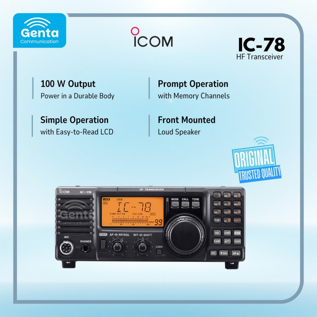 ICOM IC-78 / ICOM 78 / IC 78 HF Transceiver GARANSI BARU ORIGINAL TERMURAH