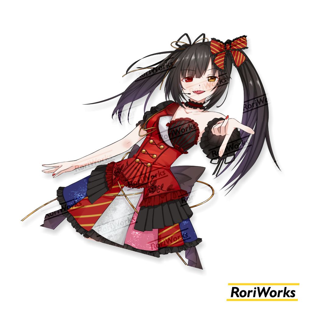 

Stiker Kiss cut - Kurumi Idol | Date A Live