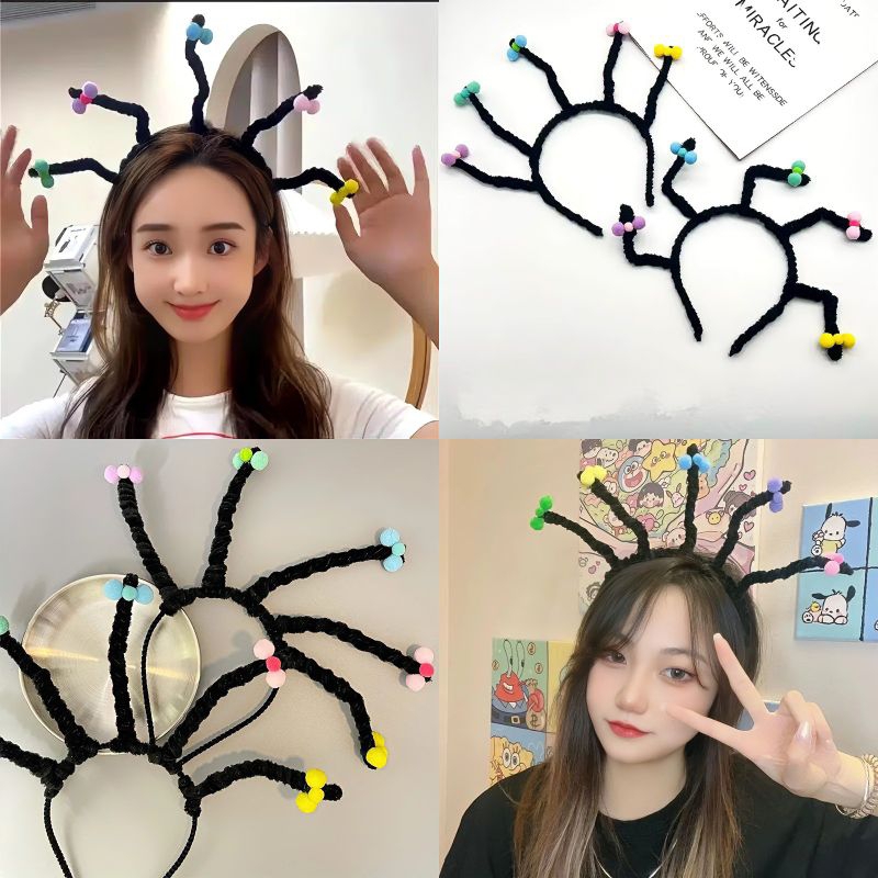 Bando Halloween Cosplay Funny Twist Stick Headband Karakter Cartoon Mona The Vampire