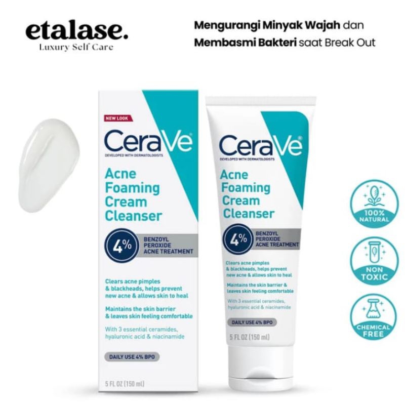 cerave acne foaming cream cleanser 150.ml