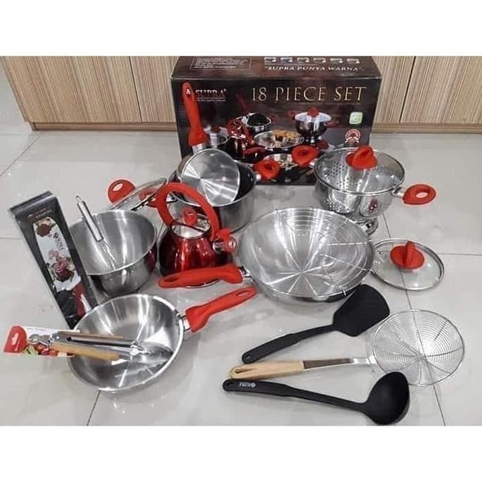 Supra 18PCS Stainlees Steel / Panci Set